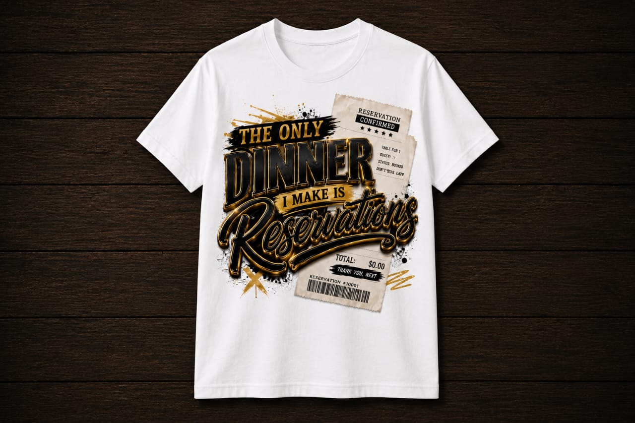 The Only Dinner I Make Is Reservation T shirt