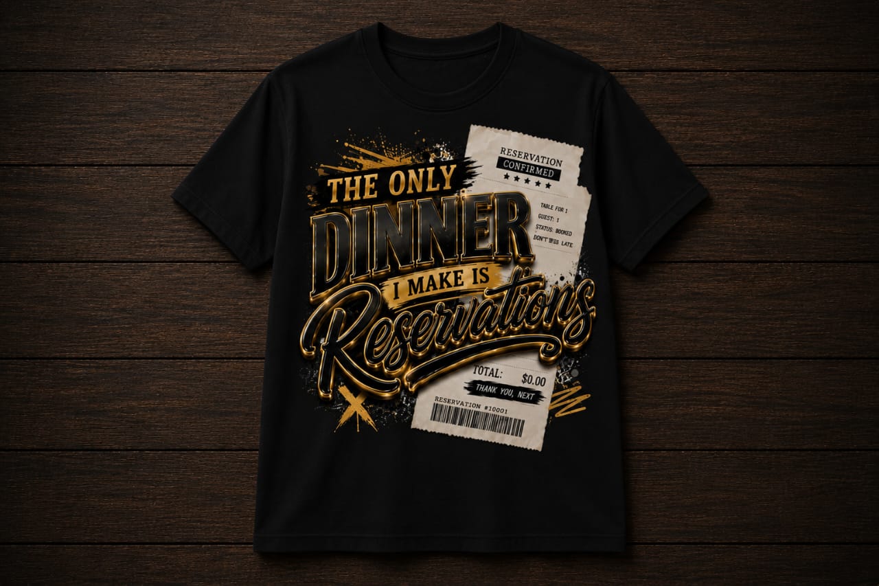The Only Dinner I Make Is Reservation T shirt